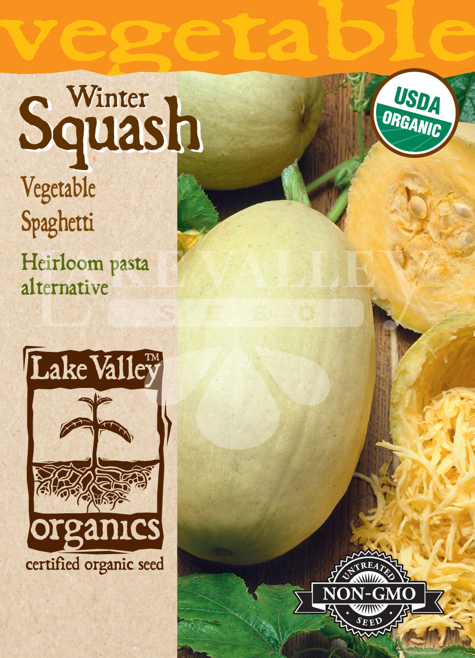 Organic Squash Winter Vegetable Spaghetti Heirloom