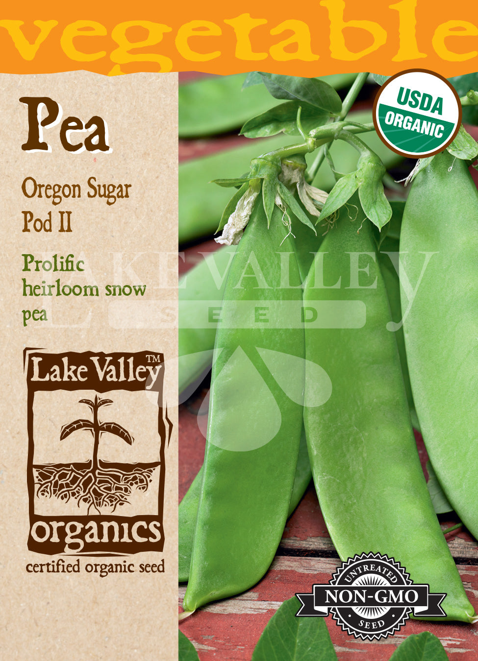 Organic Pea Oregon Sugar Pod II Heirloom