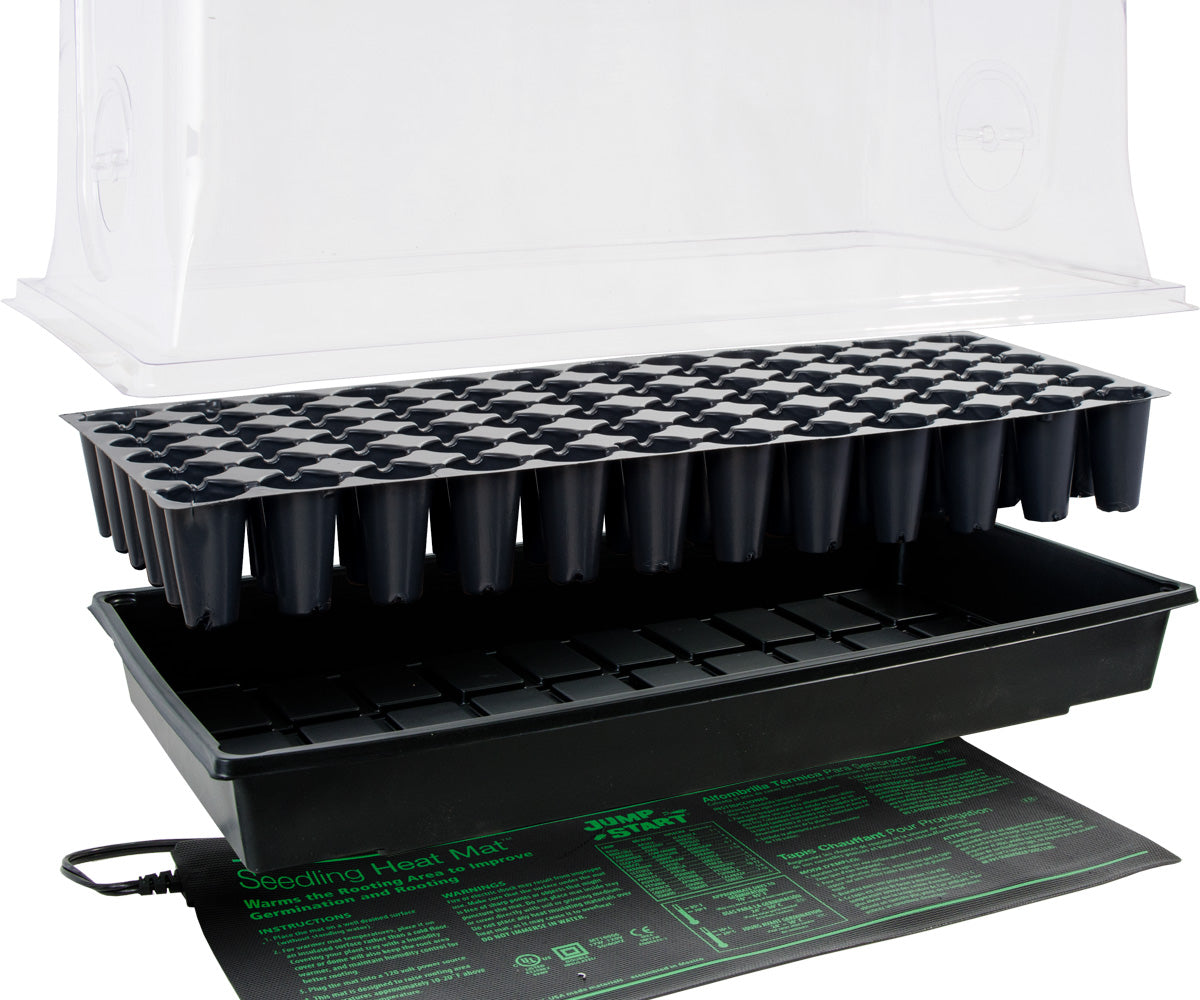 Jump Start Hot House w/Heat Mat, Tray, 72-Cell Insert, 7.5" dome