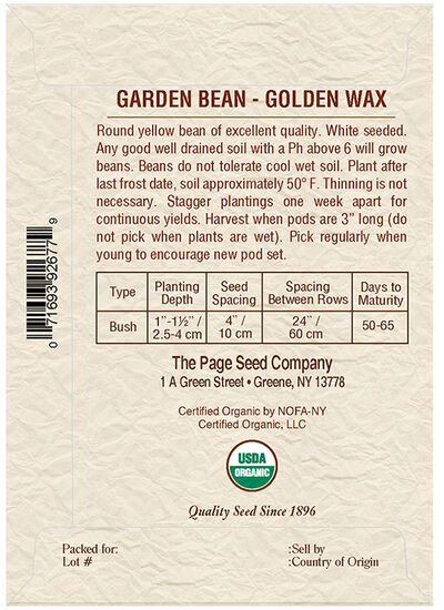 Garden Bean Golden Wax