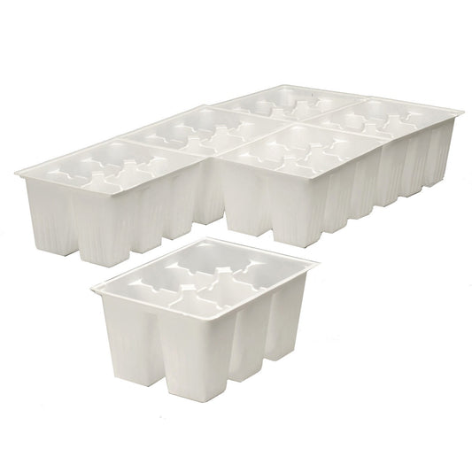 Landmark Plastic® Thermoformed Super Jumbo T Series 606 True Insert Pack - #T606SJ - 9.88in W x 19.88in L - 36 Cells - (6) 6 Packs - Black - 2.03in W x 2.21in L Cell - 6.05 fl oz - 10.92 cu in - 9.88in W x 19.88in L x 3.25in D