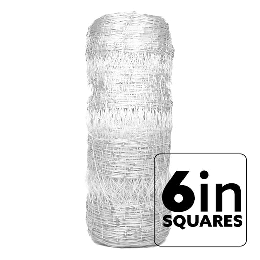 VineLine Durable Plastic Trellis Netting White Roll 6.5ft x 100ft