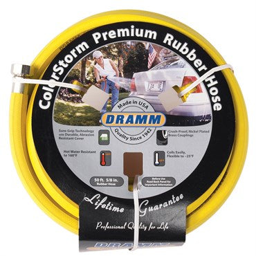 Dramm® ColorStorm™ Premium Rubber Hose - 5/8in Diam x 50ft L - Yellow