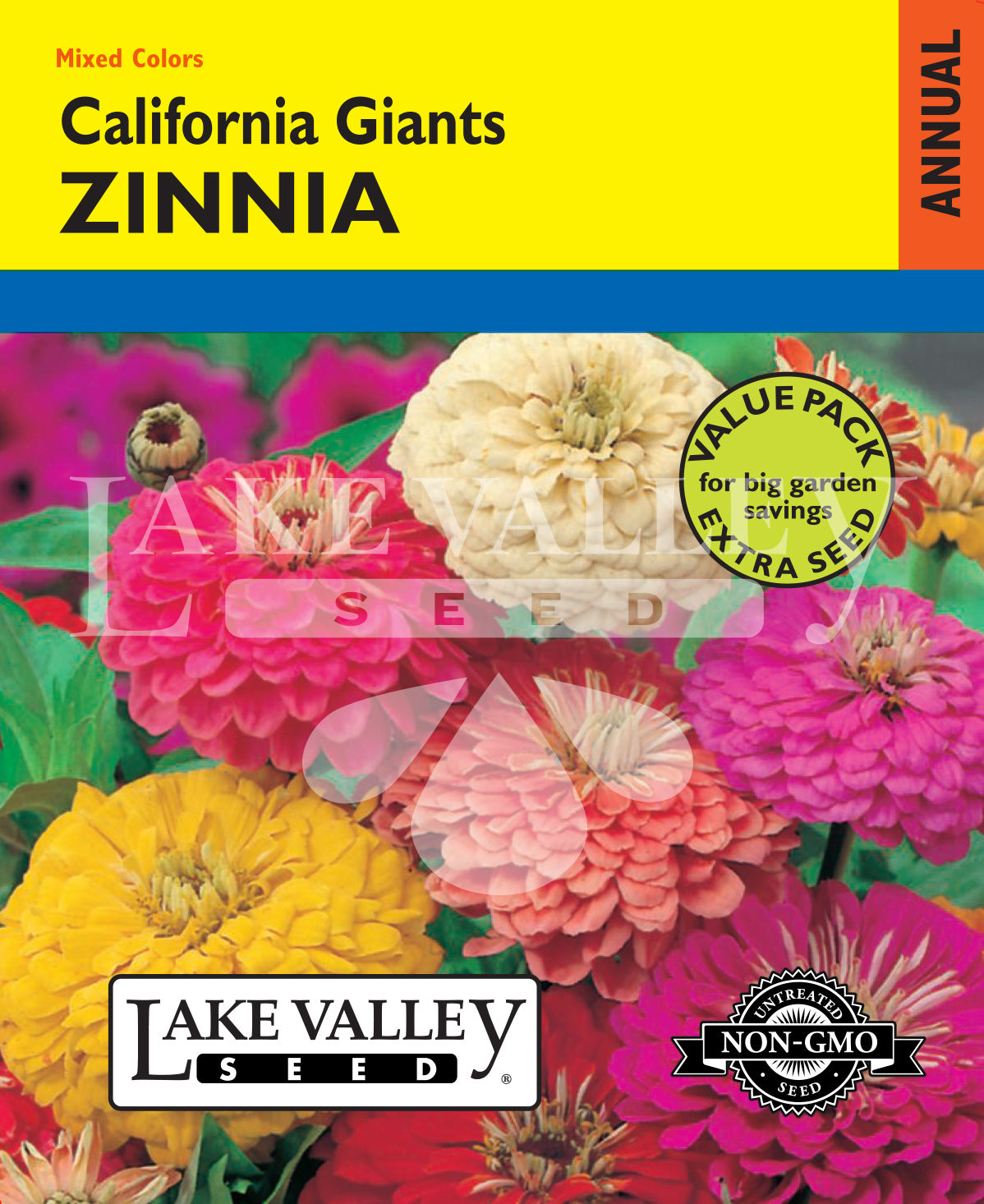 Zinnia California Giants Mixed Colors Value Pack Heirloom