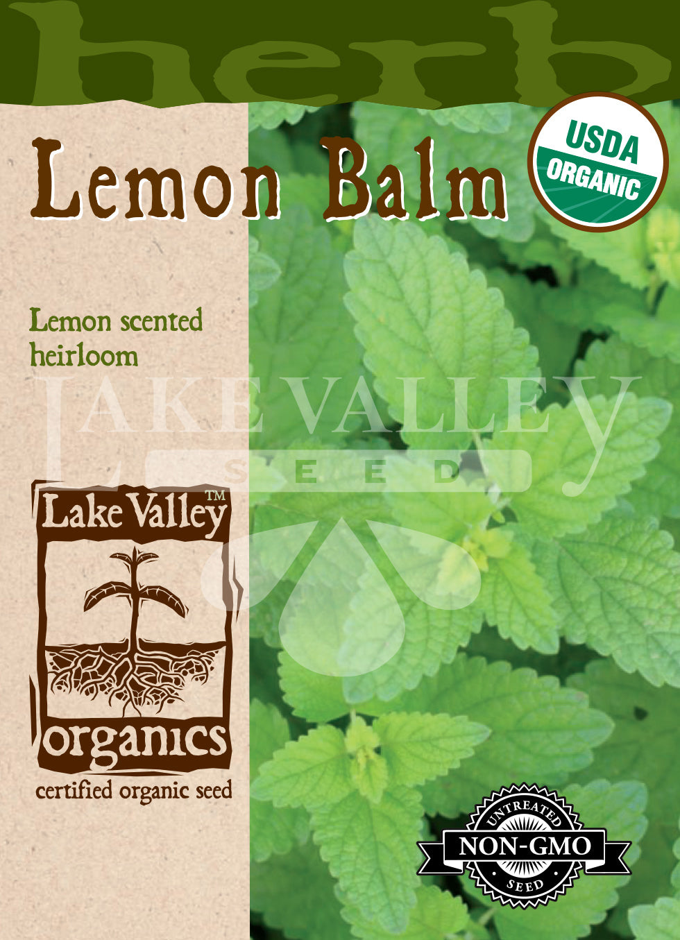 Organic Lemon Balm Heirloom