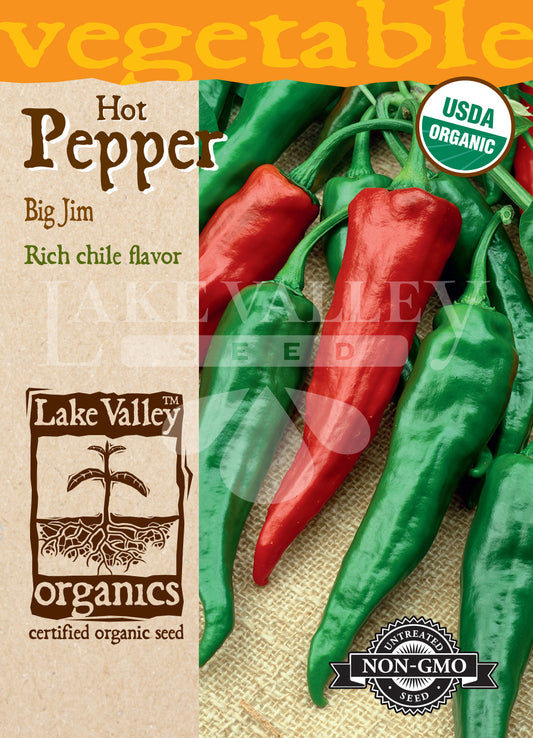 Organic Pepper Hot Big Jim Heirloom