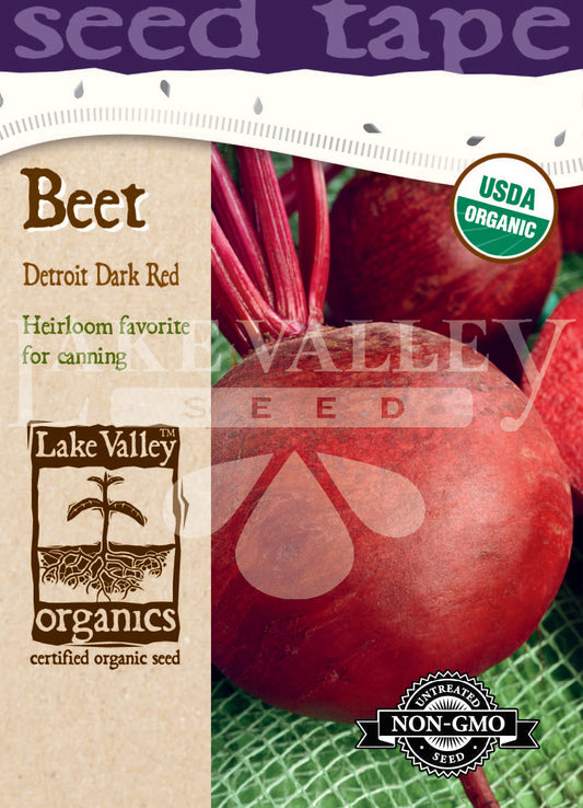 Seed Tape ­ Organic Beet Detroit Dark Red