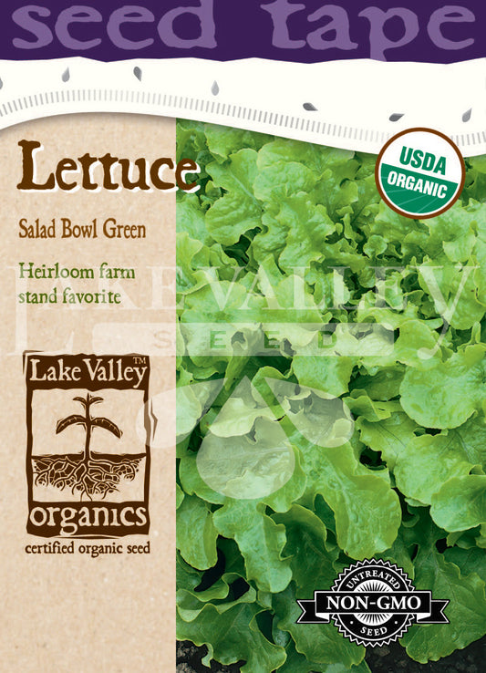 Seed Tape ­ Organic Lettuce Salad Bowl