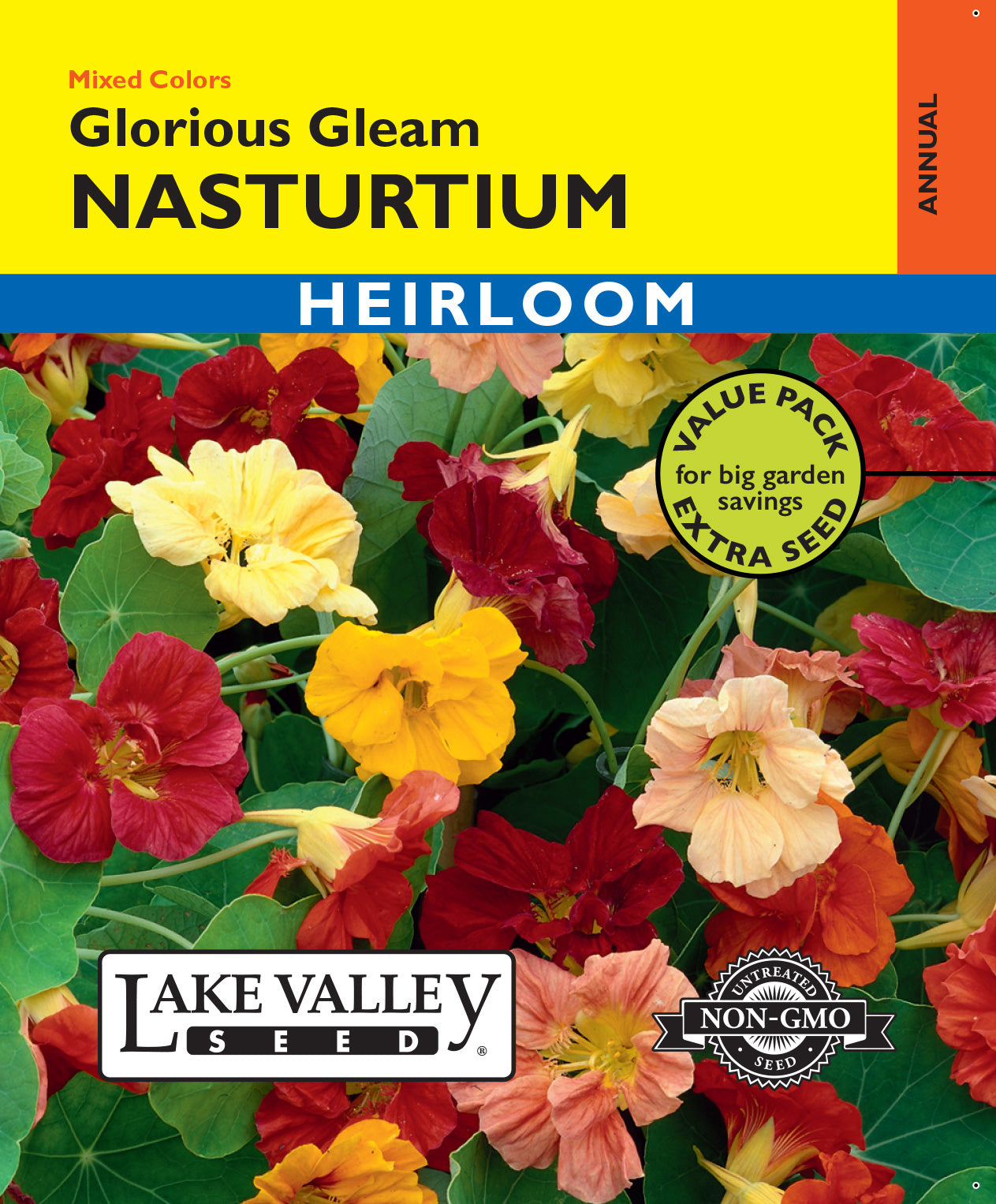 Nasturtium Glorious Gleam Mixed Colors