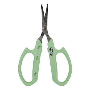 Saboten Stainless Steel Angled Blade Trimming Scissors Green (PT-13)