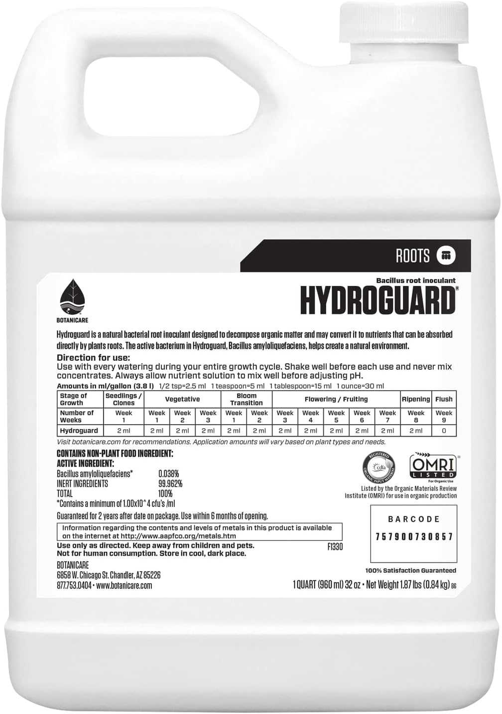 Botanicare Hydroguard Cuarto de galón