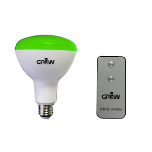 Bombilla LED verde Grow1 con control remoto