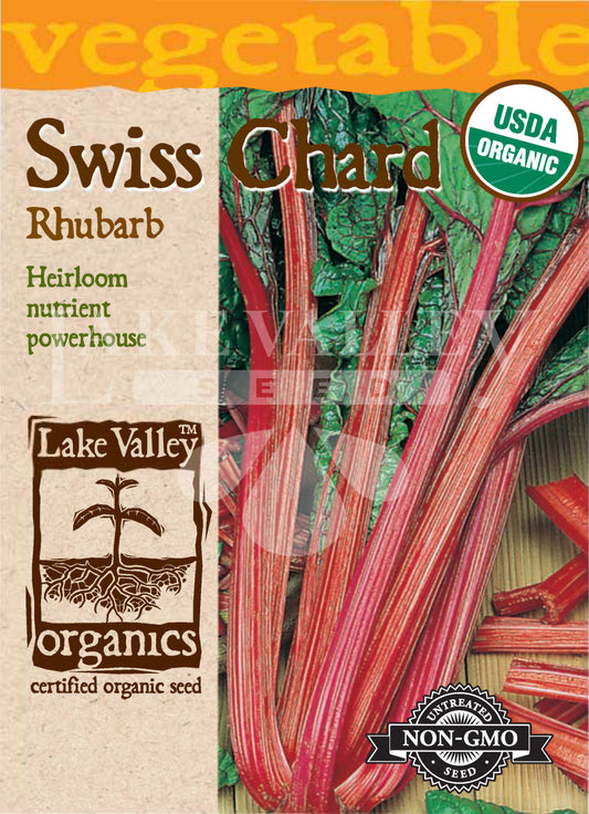 Organic Swiss Chard Rhubarb Heirloom
