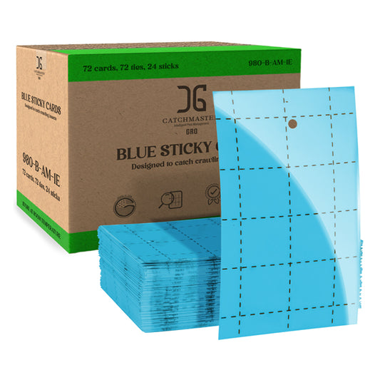 Catchmaster 3" x 5" Double-Sided Blue Sticky Card Pest Monitors