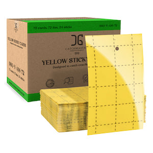 Catchmaster 3" x 5" Double-Sided Yellow Sticky Card Insect Traps