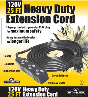 Extension Cord, 120V, 25'