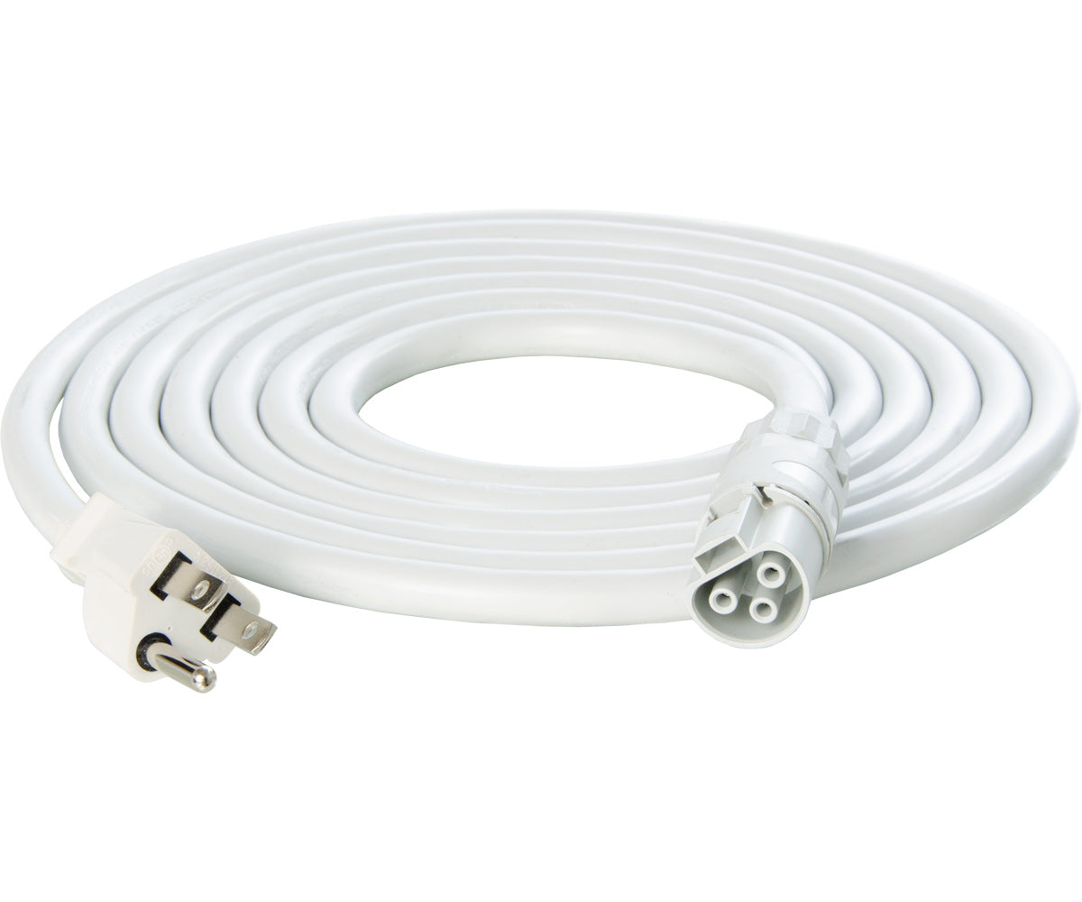 Arnés de cables blanco PHOTOBIO X, enchufe 16AWG 110-120V, 5-15P, 10'