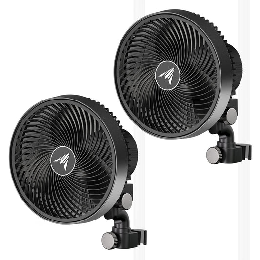 AC infinity CLOUDRAY S9 2-Pack, Grow Tent Clip Fan 9” with Long-Life EC Motor, 10-Level Dynamic Wind Modes & Fan Speeds, 10-Level Auto Oscillation