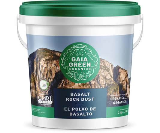 Polvo de roca de basalto verde Gaia