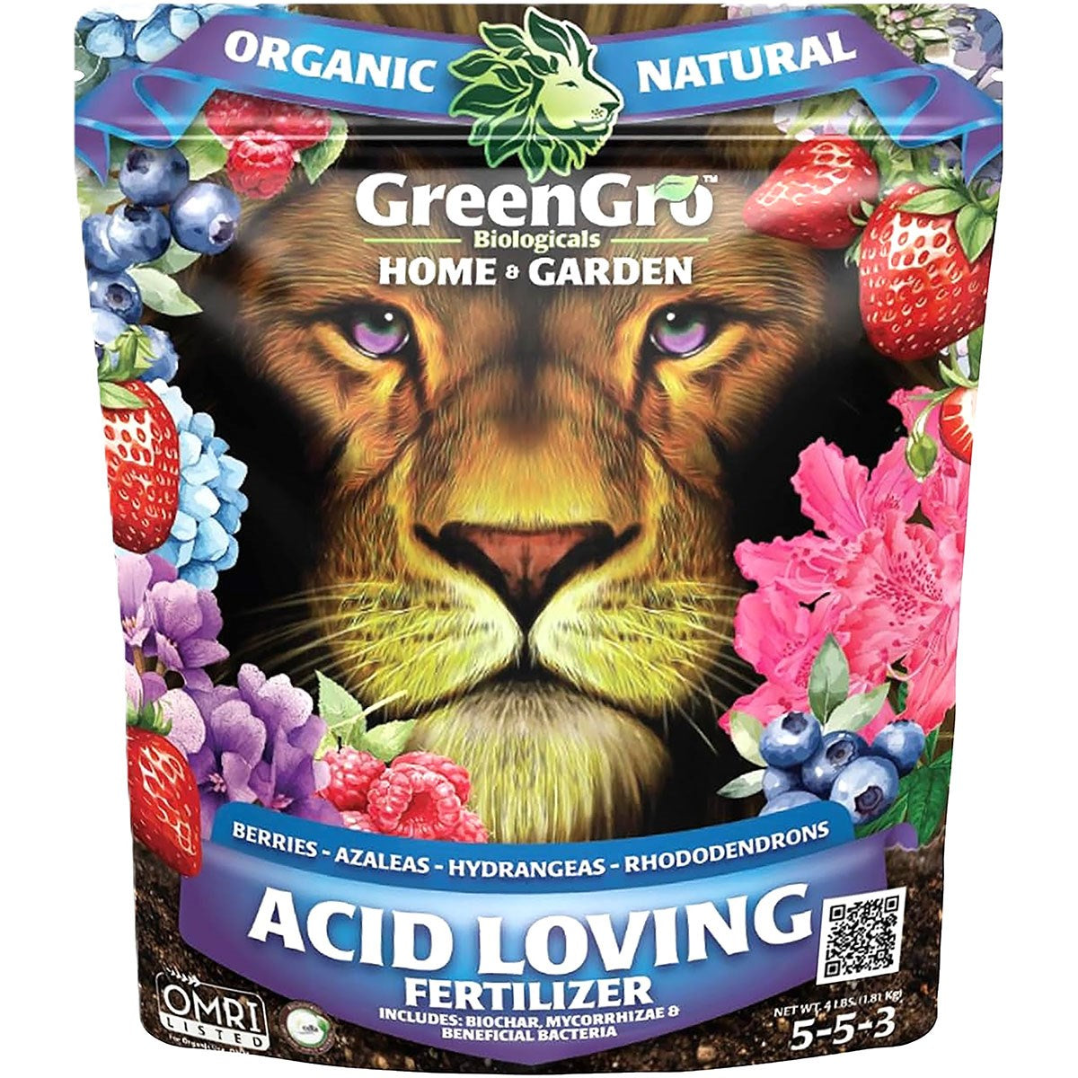 GreenGro™ Biologicals Home & Garden Acid Loving Fertilizer 5-5-3 - 4lb