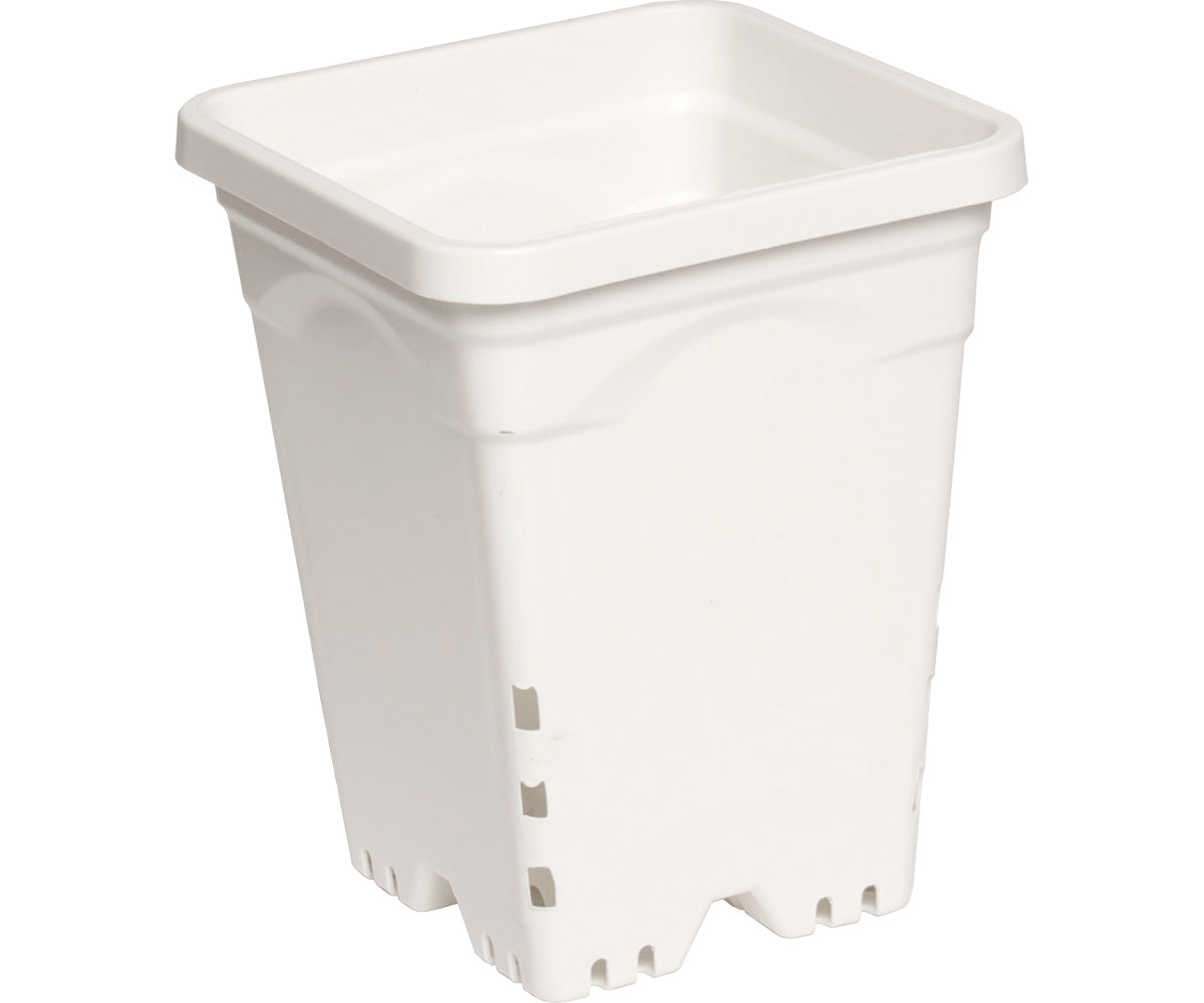 Active Aqua 7" x 7" Square White Pot, 9" Tall