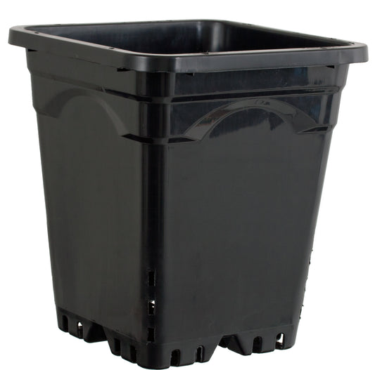 Active Aqua 9" x 9" Square Black Pot, 10" Tall