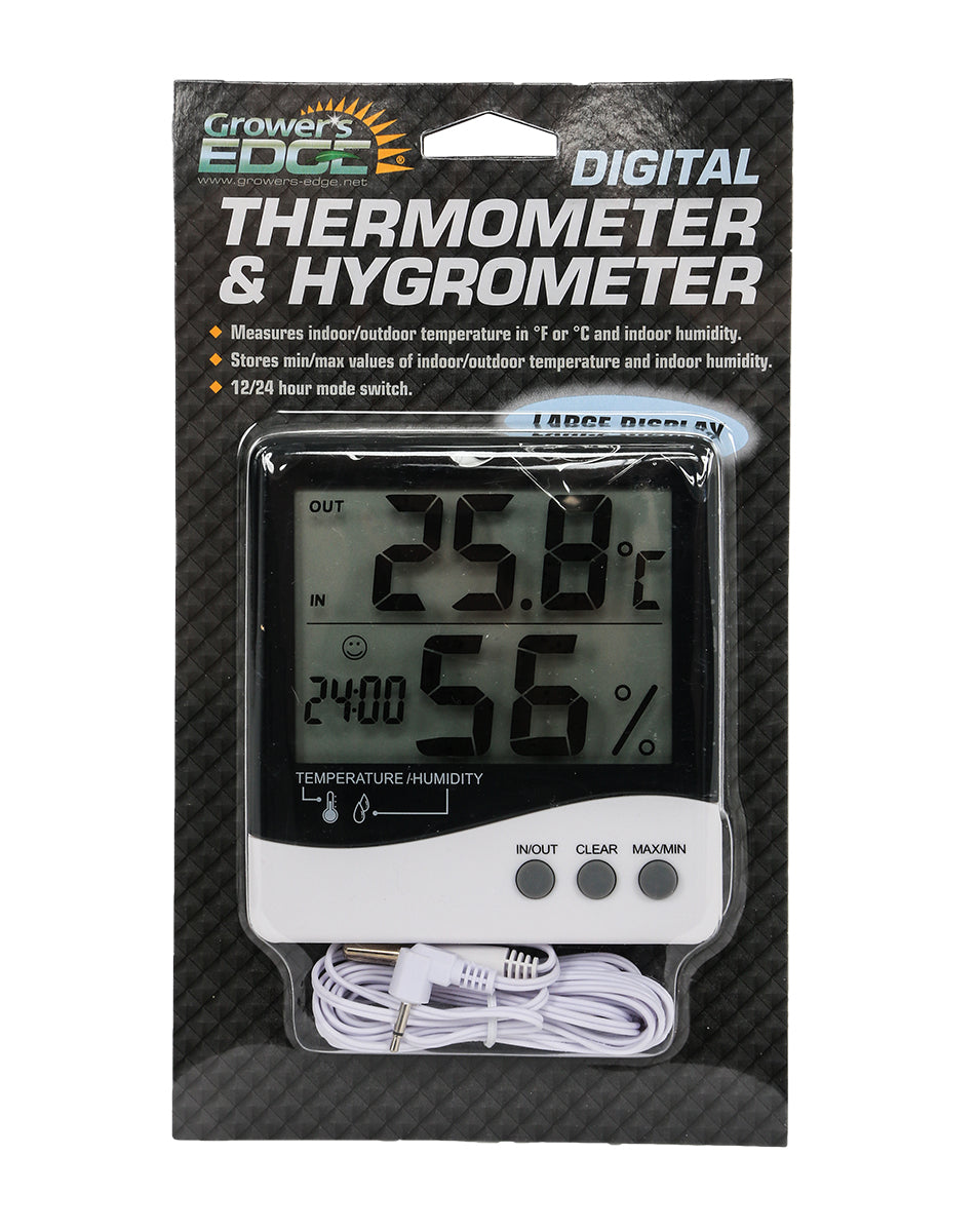 Grower's Edge® Large Display Digital Thermometer & Hygrometer