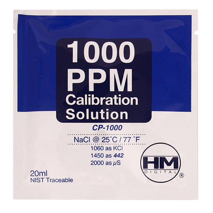 Solución de calibración HM Digital TDS 1000 ppm 