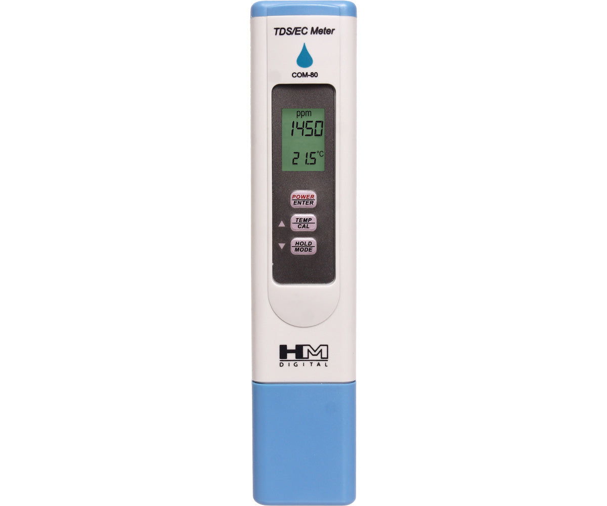 HM Digital COM-80 EC/TDS/Temp probador hidráulico impermeable