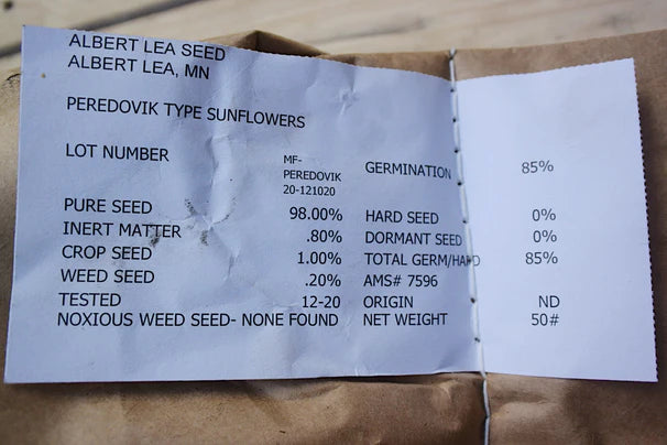 Peredovik Sunflower Seed | 50lb Bag |