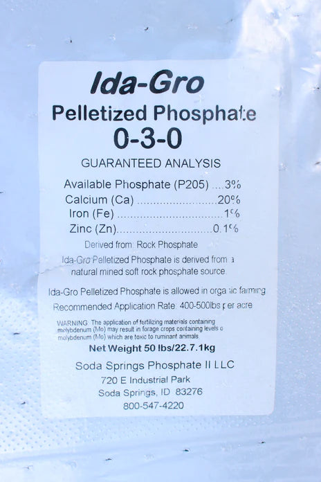 Rock Phosphate Pelletized 50lbs