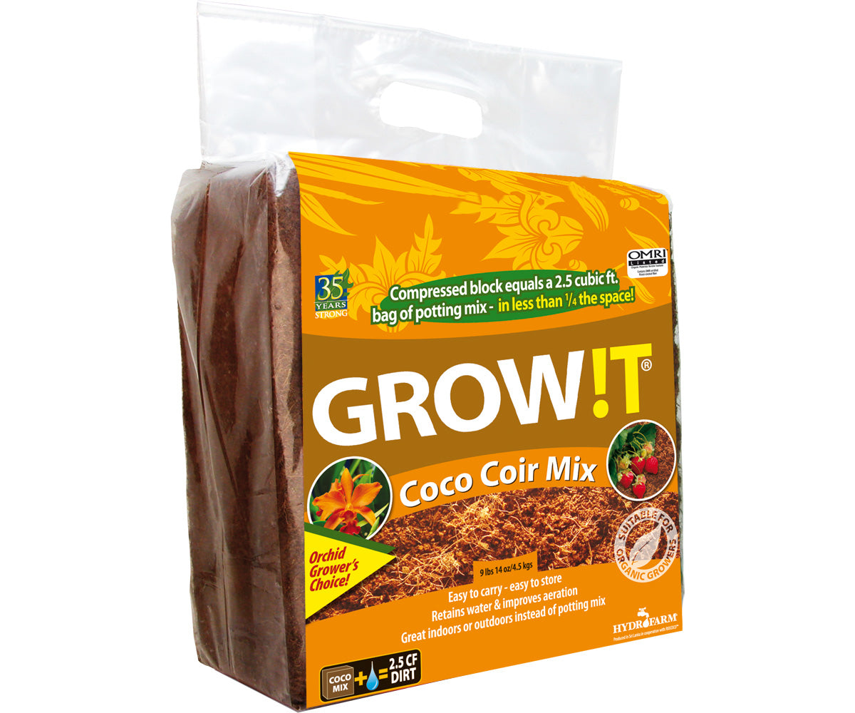 GROW!T Bloque de fibra de coco orgánico,