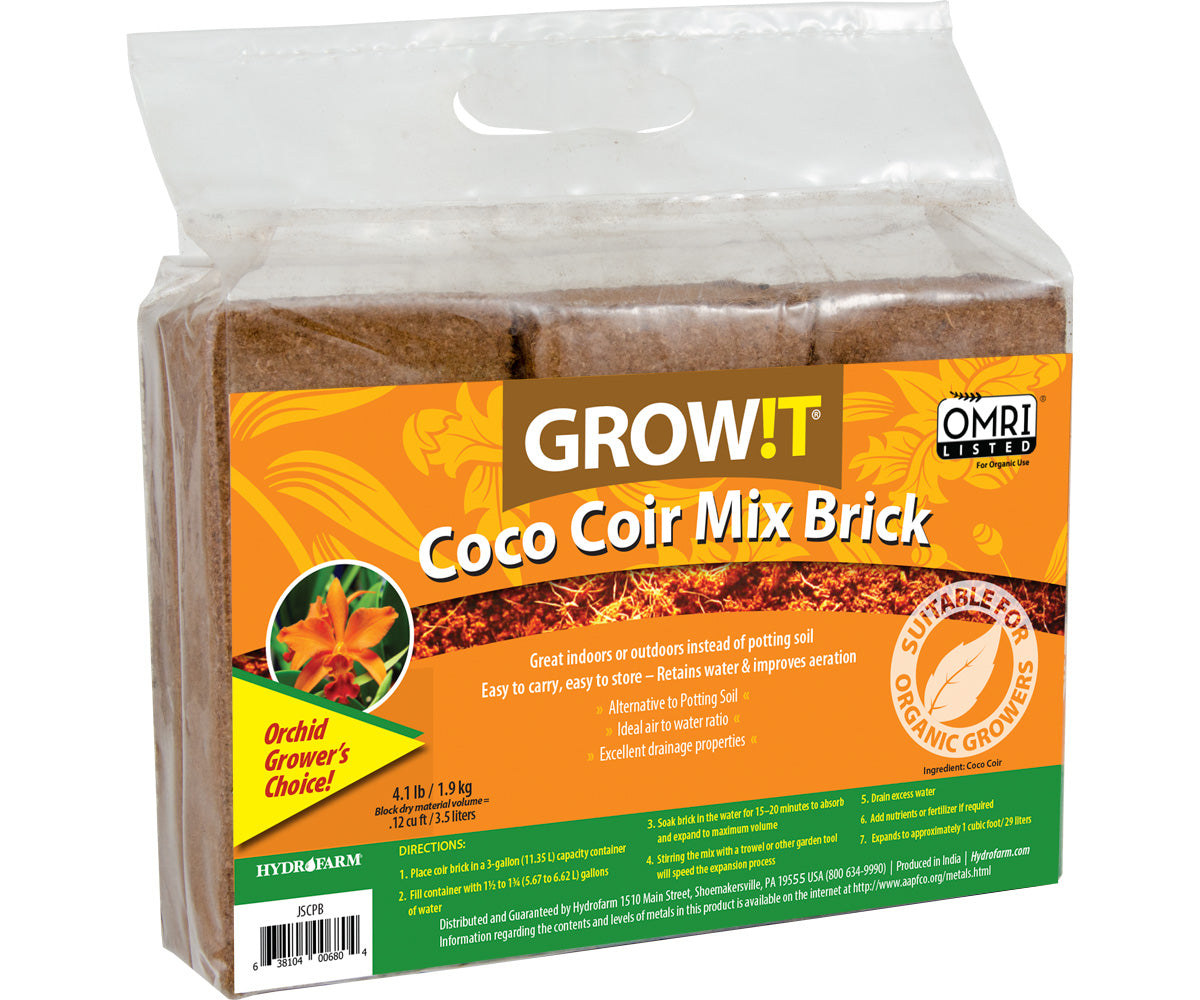 GROW!T Coco Chip Brick, paquete de 3