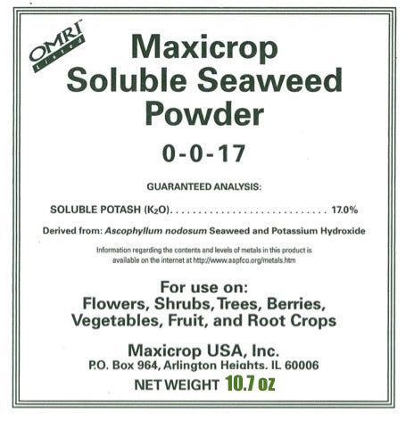 Maxicrop Soluble Seaweed Powder (0-0-17) - 10.7 oz