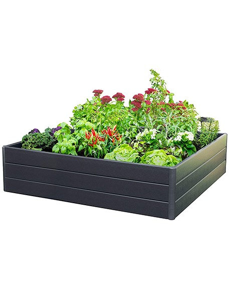 NuVue Products® Raised Garden Box - 44.5in x 16.5in x 11.5in - Gray