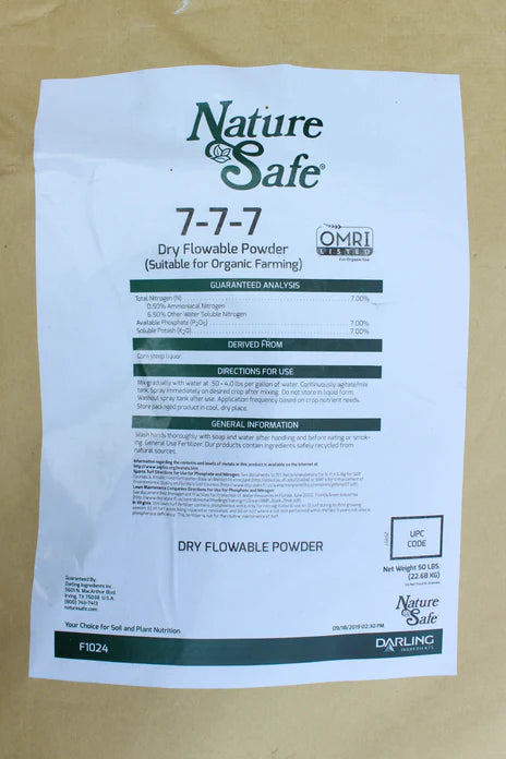 Nature Safe (7-7-7) Soluble Powder - 50 lb Bag