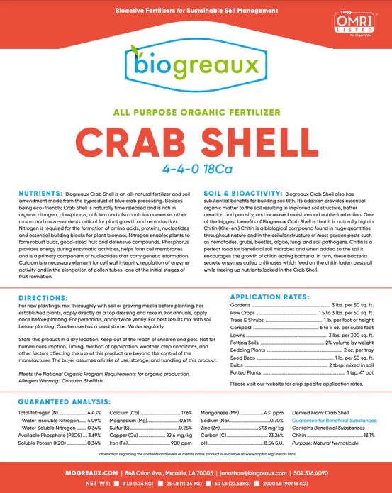 Crab Meal (4-4-0) | 50lb Bag |