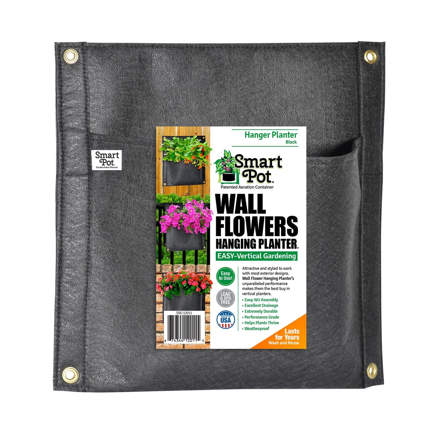 Maceta colgante de flores Smart Pot Smart Wall, 3 galones