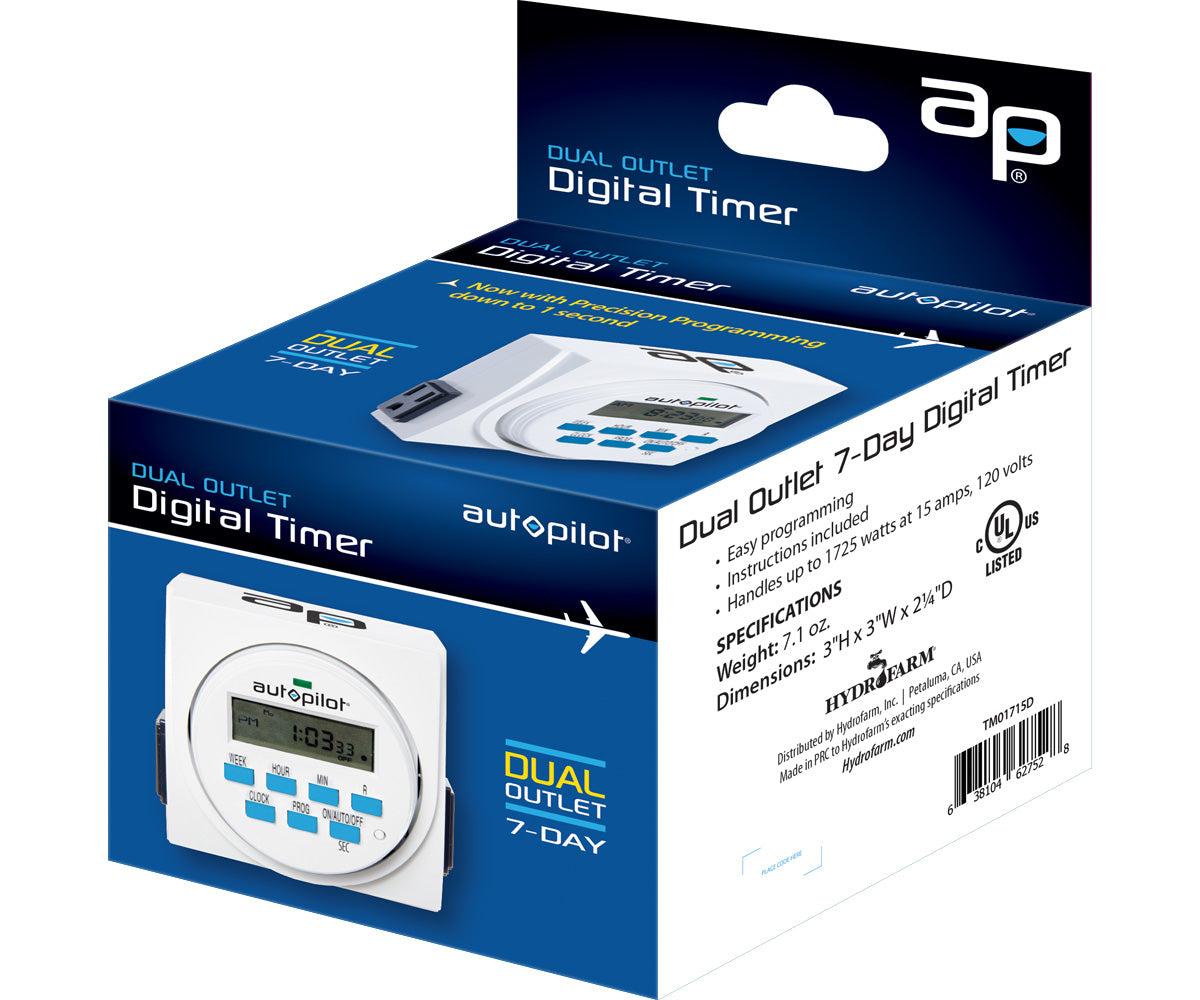 Dual Outlet 7-Day Digital Timer