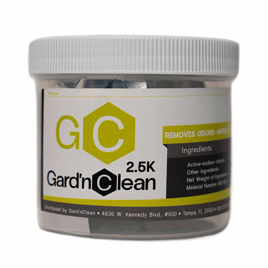 GardnClean Fast Release Dry Gas Chlorine Dioxide (ClO2) Deodorizer & Cleaner - 2,500 cu. ft.